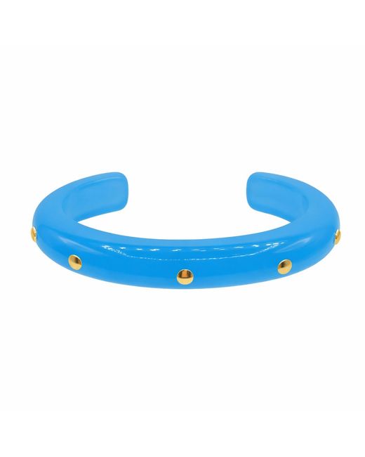 Michael Nash Jewelry Blue Sonia Resin Small Studded Small Cuff