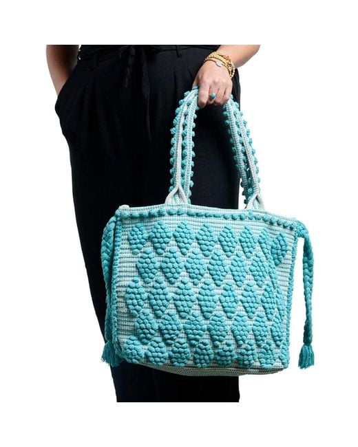 Sidney Byron Blue Signature Wanderlust Tote