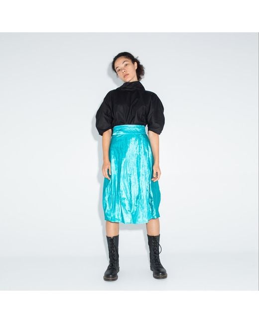 Bianca Popp Blue Wrapped Skirt