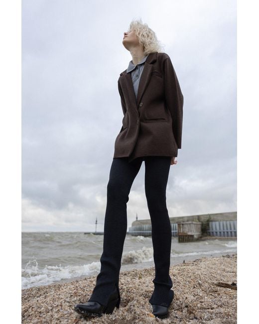 SALANIDA Brown Forza Knitted 100% Merino Blazer Chocolate *Limited Edition