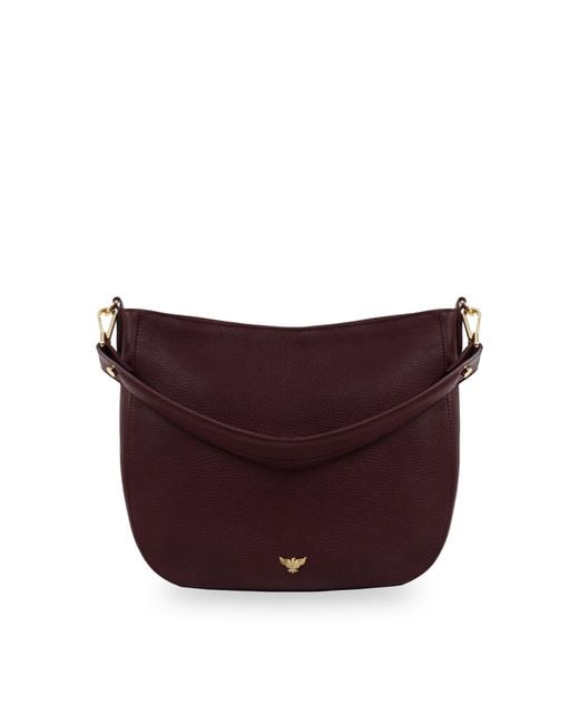 Apatchy London Purple The Rosie Burgundy Leather Bag