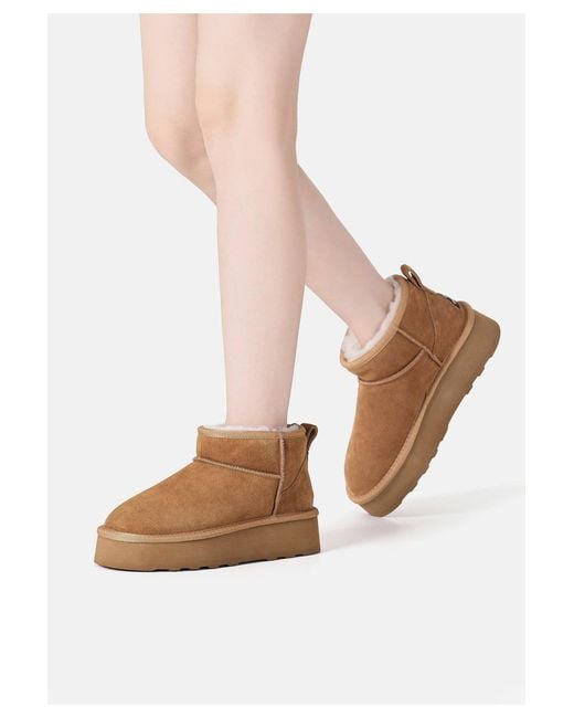 EverAu Australia Brown Heron Ultra Mini Platform Boots
