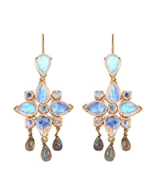 Emma Chapman Jewels Blue Moonstone Labradorite Dangle Earrings