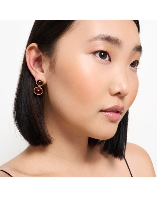 Stone Fruit Brown Pulp Duo Earrings