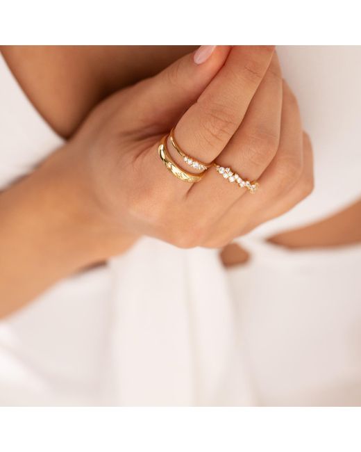 Cartilage Cartel Dainty Sparkle Ring in Metallic Lyst