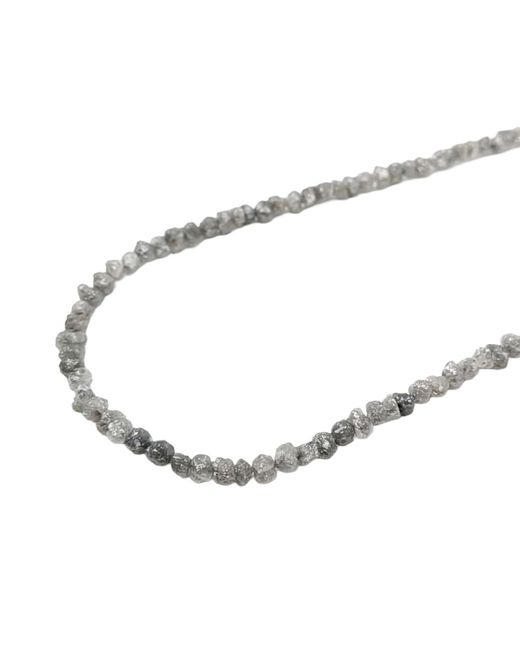 Rahul's Jewels Metallic 16"-19" Adjustable Length Genuine Diamond Rough Strand Necklace