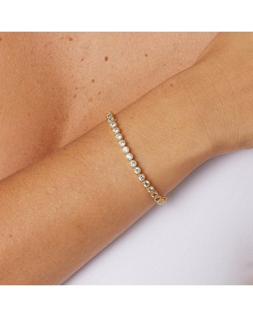 Shabella Nyc Metallic Circle Tennis Adjustable Bracelet