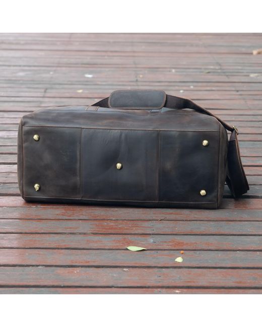 Touri Brown Genuine Leather Duffel for men