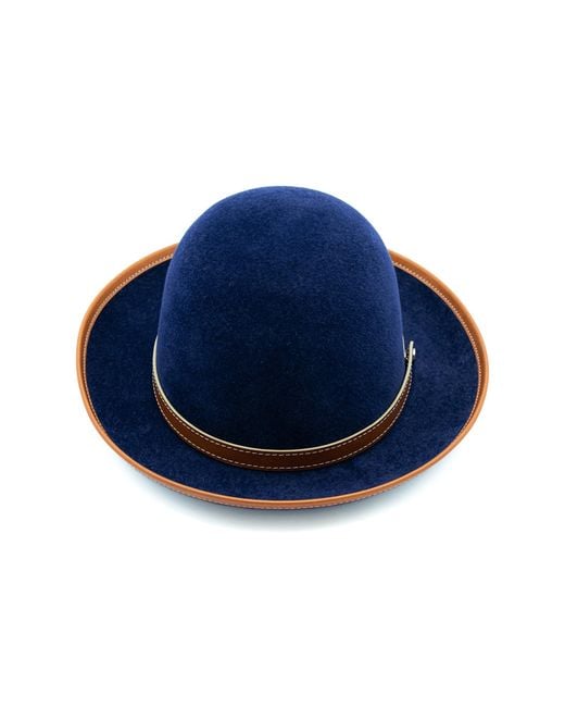 DORIA 1905 Blue Lapin Felt Rolling Hat for men