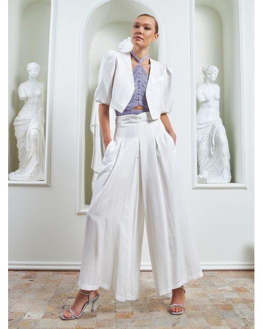Lumina Eligma White The Palazzo Jacket