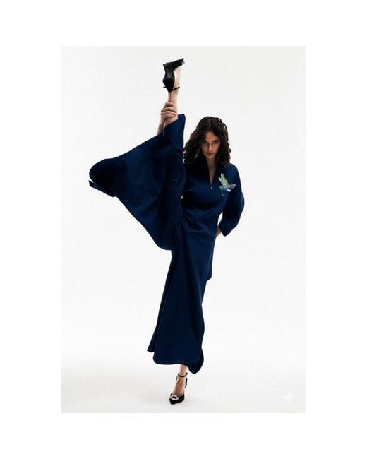 Monosuit Blue Jumpsuit Lea With Pants- Skirt Navy
