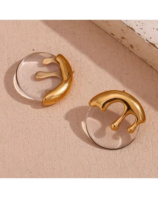 Olivia Le Metallic Drip Disco Earrings