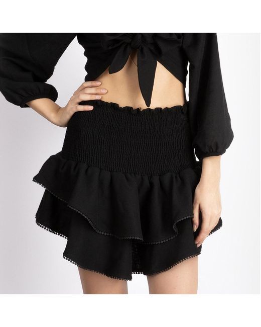 Ilvi Black Melena Crop Blouse & Skirt Set