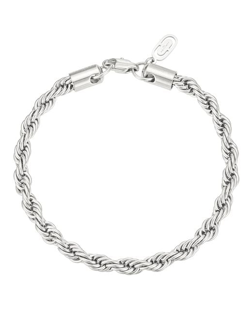 Kennett Watches & Accessories Metallic Kennett Twisted Chain Bracelet Five Mm for men