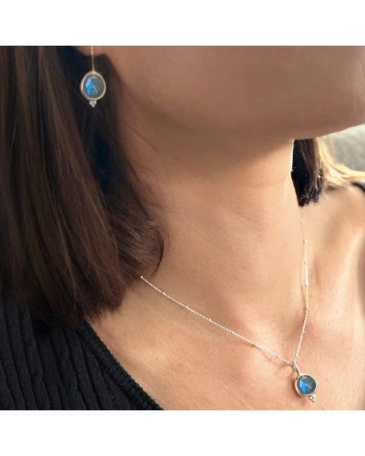 The Jewellery Store London Metallic Labradorite 'You Are Loved' Necklace