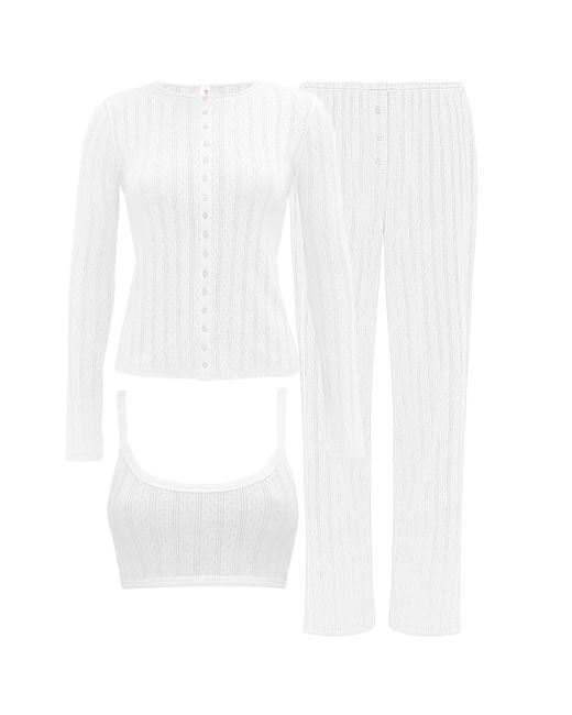Anfy White Sofia Pyjamas Set