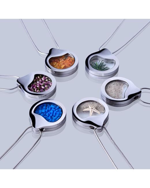 My Little Nature Blue Designer Jewelry Handcrafted Necklace With Scottish Heather Flower Blossoms