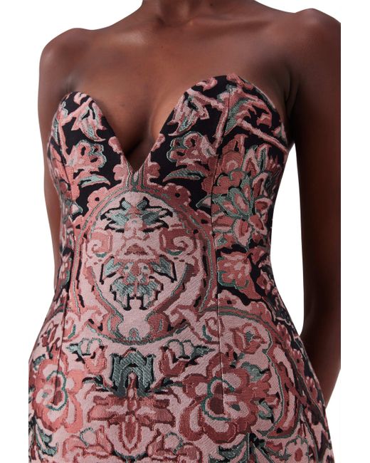 Noushella Red Cora Strapless Dress