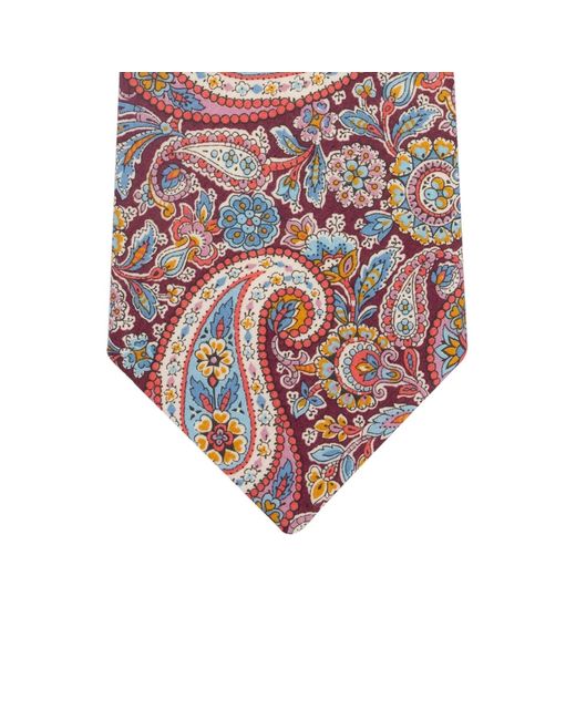 LE COLONEL Red Liberty Fig Lee Manor Tie for men