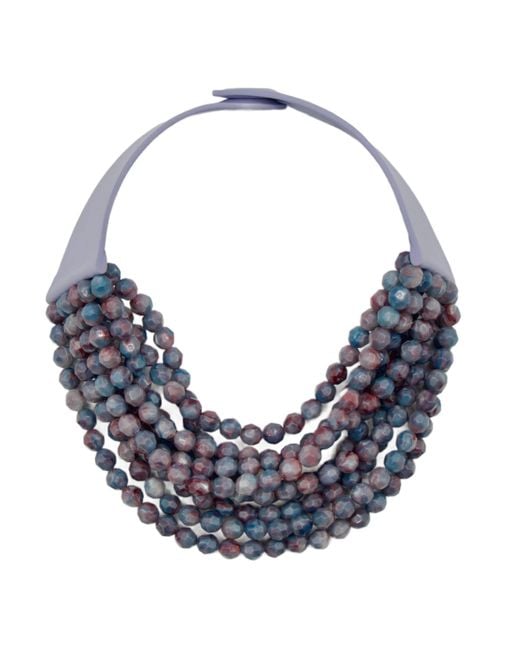 Fairchild Baldwin Blue Medium Bella Orchid Necklace