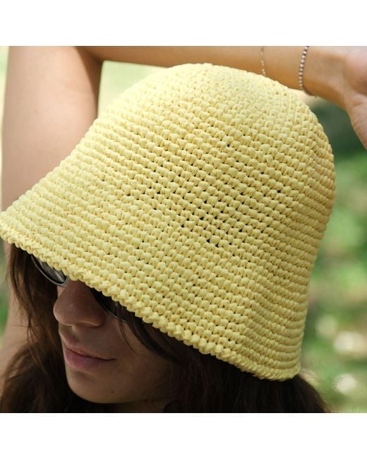 Springmoonatelier Yellow Lemon Bucket Hat