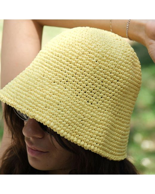 Springmoonatelier Yellow Lemon Bucket Hat