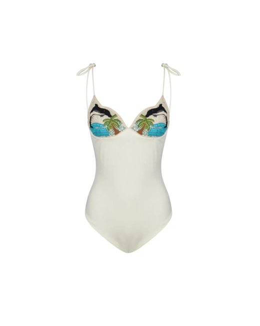 Oceanus Green Dolphin One Piece Swimsuit