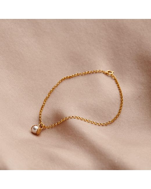 Posh Totty Designs Metallic Gold Pearl & Shell Charm Bracelet