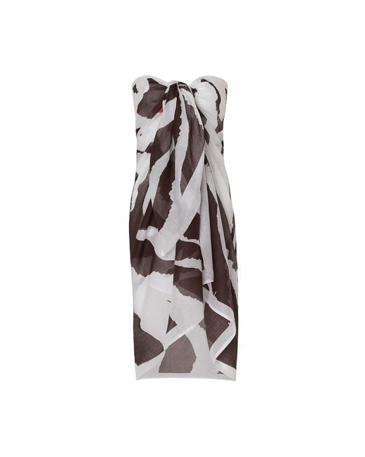 DHARA SHETH DUBAI Multicolor Into The Wild Zebra Print Resort Halter-Style Sarong