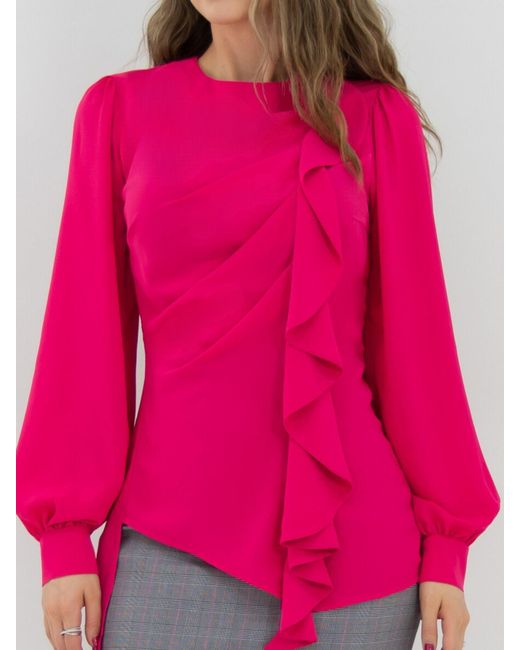 Tia Dorraine Red Dress To Impress Asymmetric Drape Blouse