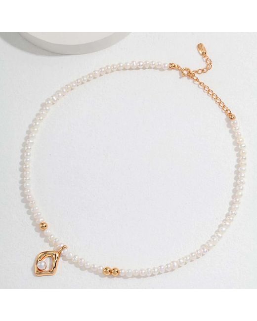 Angel Barocco Metallic Bead & Pearl Necklace