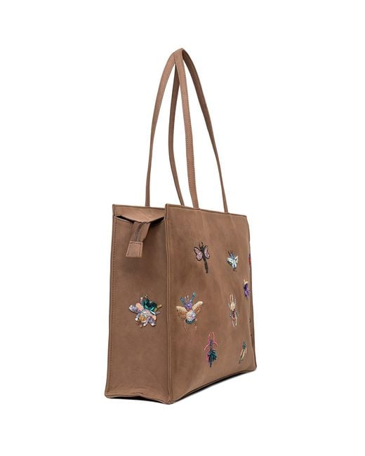 Simitri Brown Bugged Tote
