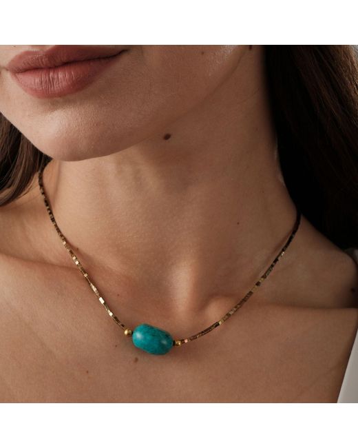 LINYA JEWELLERY Metallic Delphi Stone Hematite Necklace