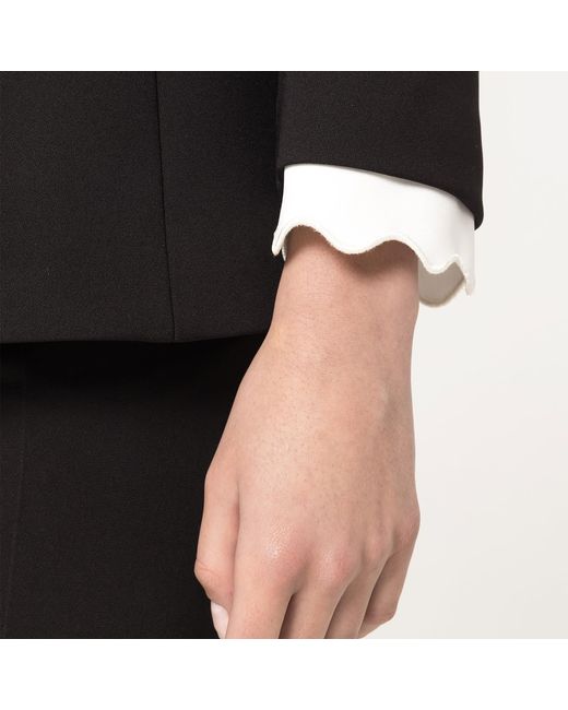 Nissa Black Single-Breasted Fitted Blazer