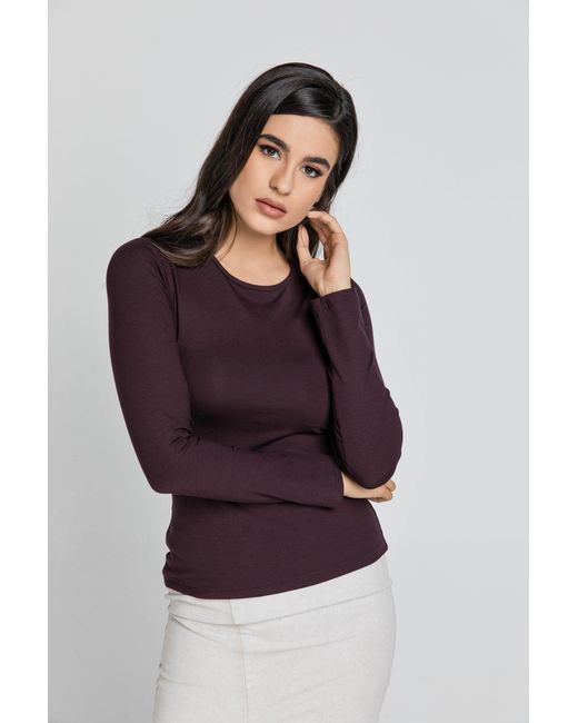 Conquista Purple Jersey Top By Fashion