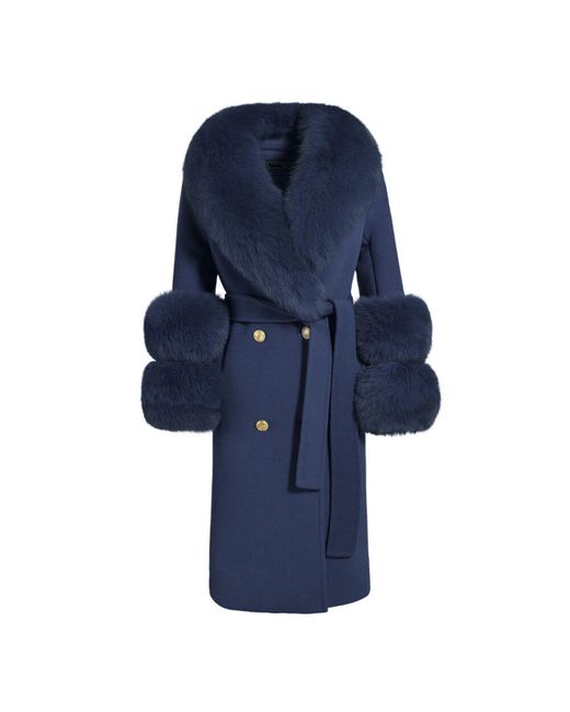 Hortons England Blue Belgravia Cashmere Coat