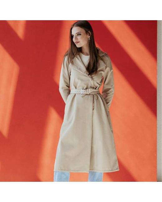 RainSisters Natural Neutrals Short Coat With Trapeze Cut