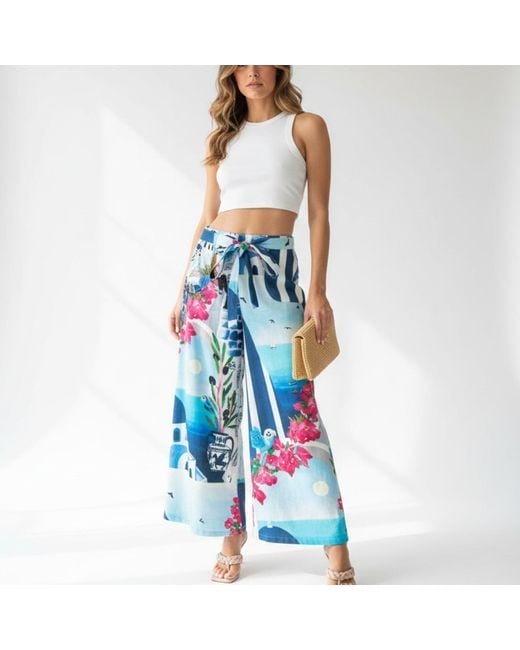 Pick Happy Blue Resort Flow Pants Santorini Limited Edition