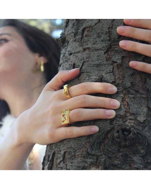 Gutta Design Metallic Magma Ring Plated