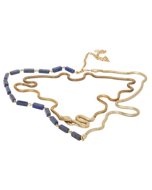 Zeworks Metallic Vast Lapis Lazuli Necklace