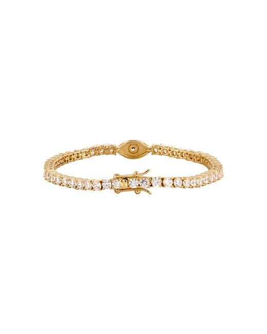 Karma and Luck Metallic Hopeful Abundance Evil Eye Tennis Bracelet