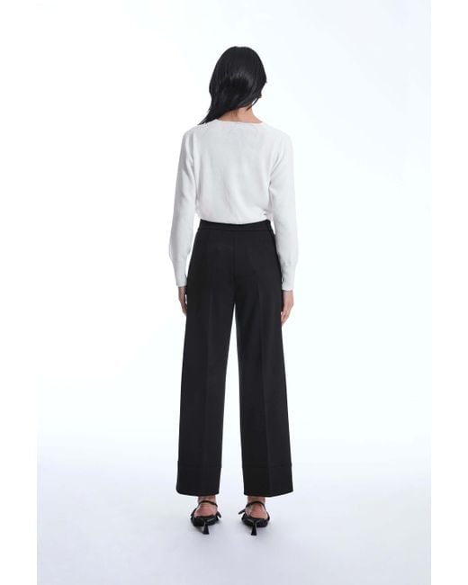 James Lakeland Black Wide Leg Trousers