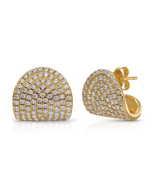 Native Gem Metallic Arc Stud Earrings