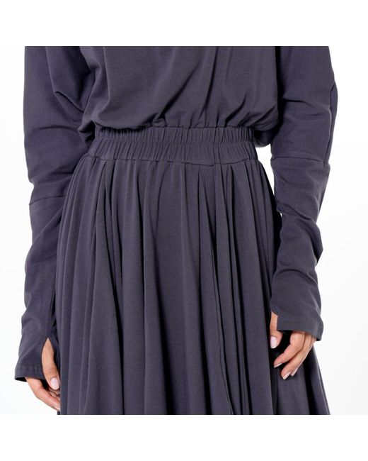 Metamorph Blue Hooded Midi Dress
