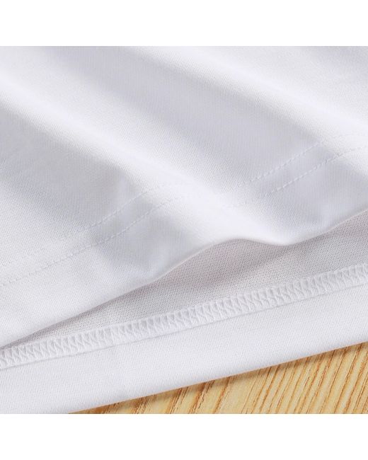 Smart and Joy White Thin Trim On Collar T-Shirt for men