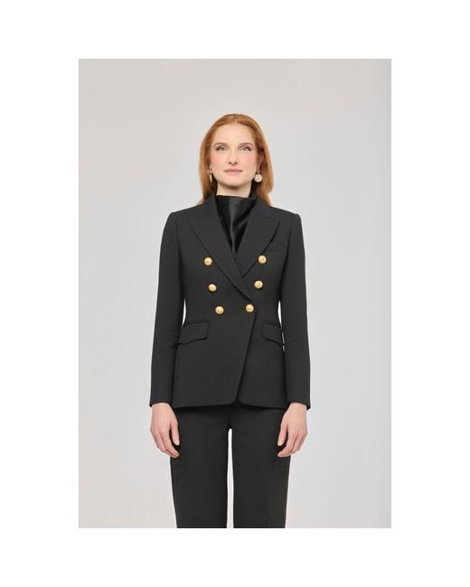 The Extreme Collection Black Double-Breasted Blazer Garcia Vintage 02