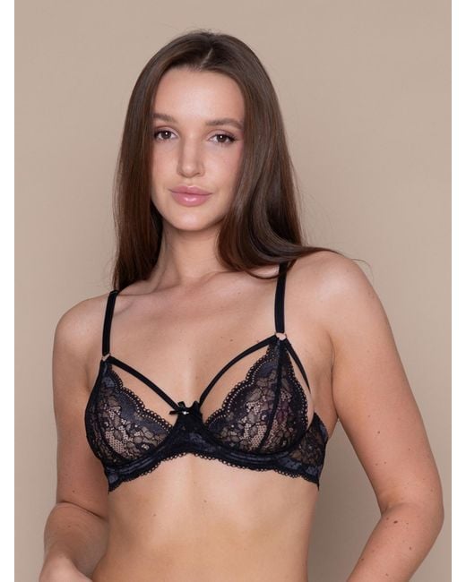 BonBon Lingerie Black Whispers Ouvert Bra