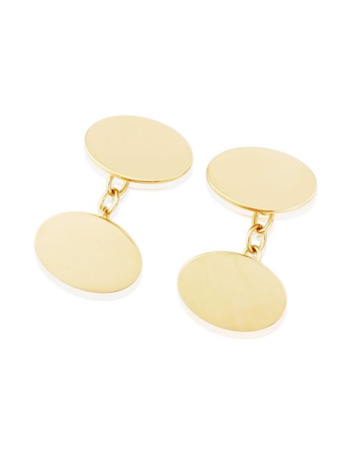 Auree Jewellery Metallic Albemarle Vermeil Oval Cufflinks for men