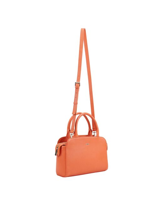 Paul Costelloe Orange Giselle Leather Crossbody Bag