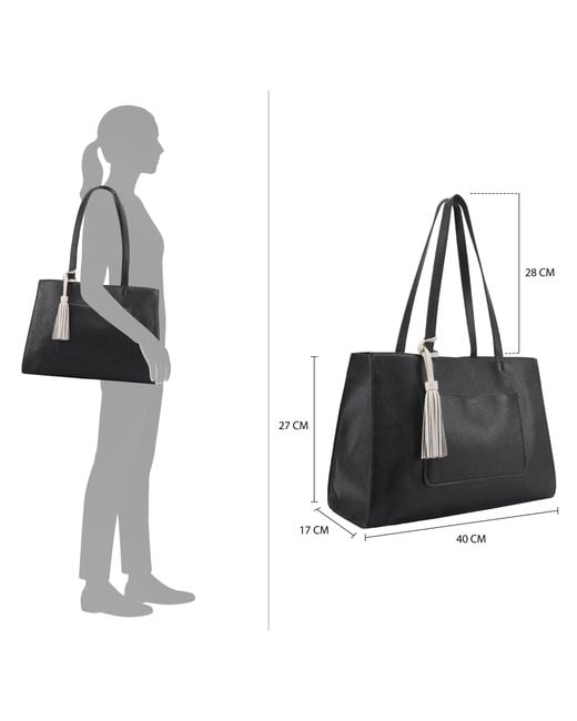 Lloyd Baker Black Eleanor Leather Tote Bag